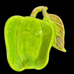 Vintage USA VF-65 Green Pepper Ceramic Decorative Dish